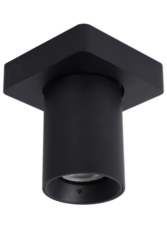 Светильник накладной Nigel 09929/05/30 Lucide чёрный 1 лампа, основание чёрное в стиле современный круглый фото 2